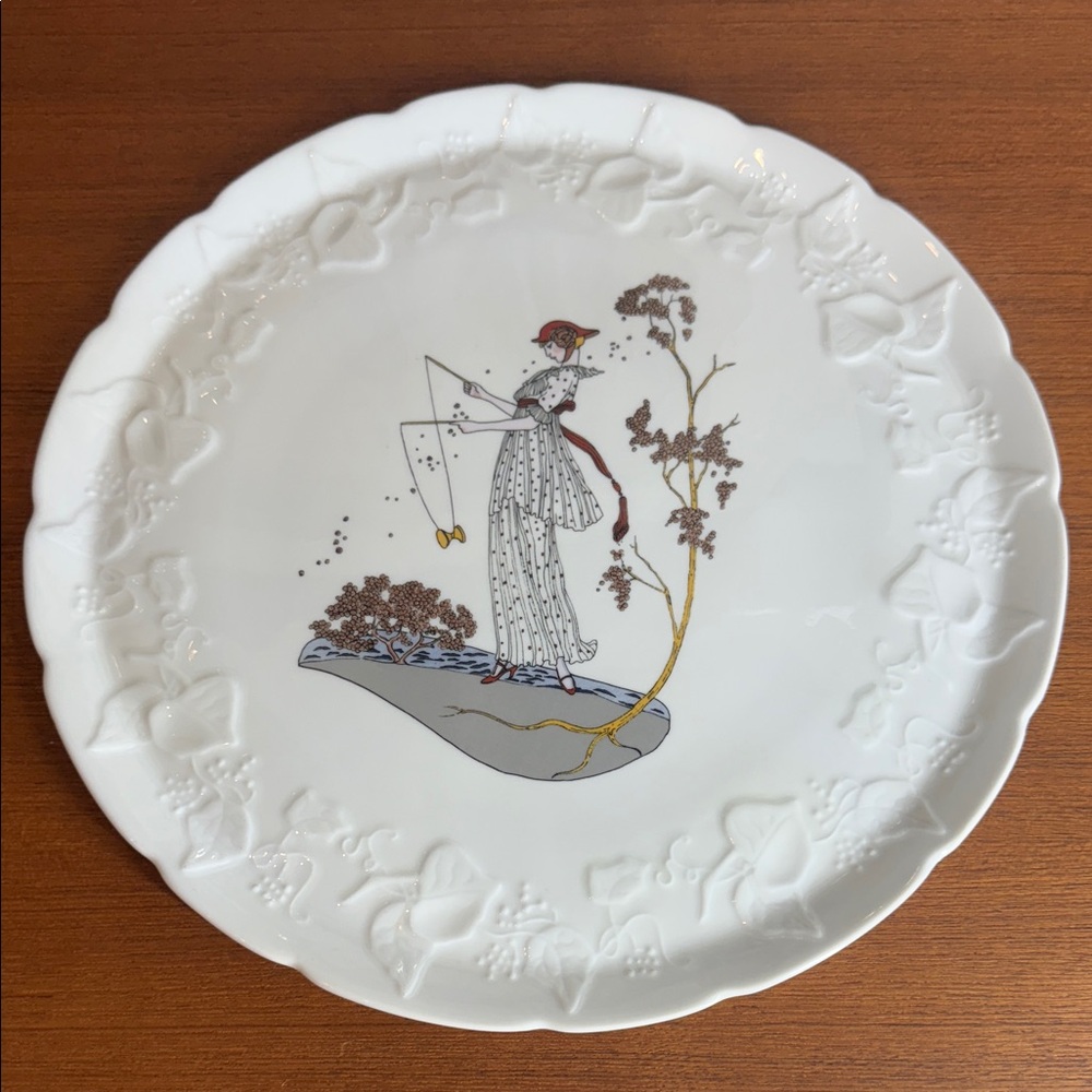 vintage porcelain platter by  Lierre Sauvage collection, made for Dansk